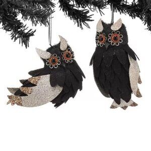 Department 56 Glittery Halloween Ornaments - Two Assorted Designs
